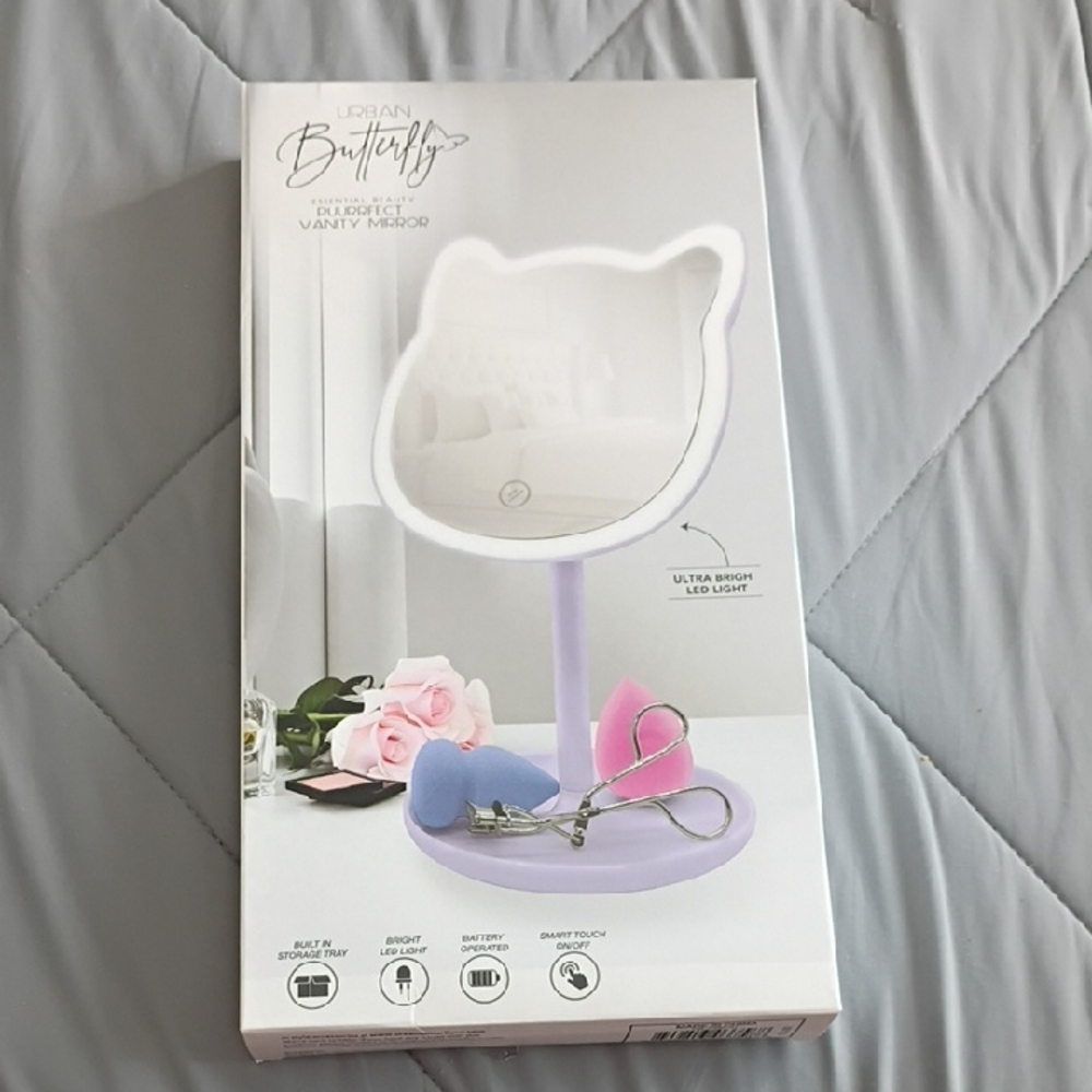 Urban Butterfly Vanity Mirror with LED Light